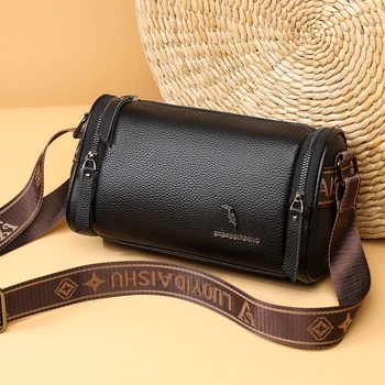  Модерна луксозна дизайнерска чанта през рамо от 100% волска кожа, дамски однотонная дамска чанта-тоут през рамо
