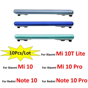  10 бр./лот Страничен бутон за регулиране на силата на звука + Набор от бутони за включване/изключване на захранването, За Xiaomi Mi 10 /Mi 10 Pro/ Mi 10T Lite / за Redmi Note 10 Pro