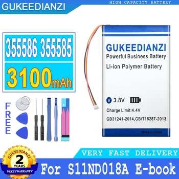  3100 mah Батерия GUKEEDIANZI за електронна книга S11ND018A за ONYX BBA10 355585 power bank за PSP DVR 305585 Big Power Bateria