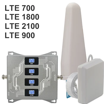  LTE 700 B28 quadband телефони усилвател на сигнала на клетъчната мрежа 2g, 3g, 4g Amplifi 700 900 1800 2100 Усилительная антена