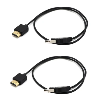  2 щепсела HDMI 1.4 от щепсела на USB 2.0 адаптер към конектора за зарядно устройство и кабел-конвертор