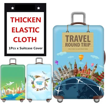  Простота, Еластичен Защитен калъф за съхранение на багаж, 18-32-инчов костюм с цип, Калъфи за куфари чанта за колички аксесоари за пътуване, аксесоари
