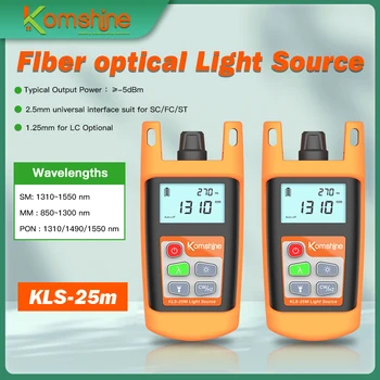  Komshine KLS-25M Мощен оптичен Лазерен източник 850/1300/1490/1310/1550 нм Тестер оптичен източник на светлина с LED функция