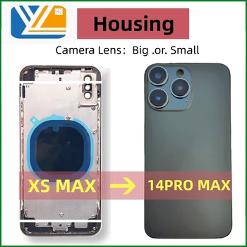 Домашно приложение За iPhone от Xsmax до 14 Promax Голям от тялото на фотоапарата и Задната Капачка е Съвместима С XS MAX Както и с 14PRO MAX Корпус Капак на Отделението за батерията