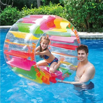  Надувное водно колело Сачмен гаф Гигантски Roll топка Играчка, Детски басейн, Плажни забавления Лятна Водна Играчки Аксесоари за басейна