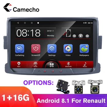  Camecho 2 Din Android 8.1 Автомагнитола 2 din Мултимедиен Плейър Авторадио За Duster Sandero, Logan Dokker Поддръжка на Камерата за обратно виждане
