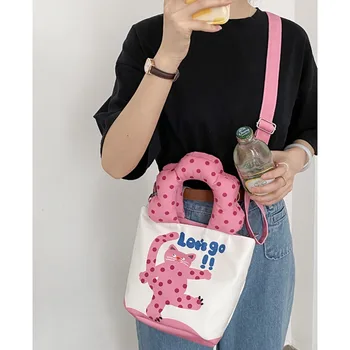  Байковая чанта от полиестер с анимационни модел, модни Лавсановая чанта за носене с хубав принтом, чанта-месинджър