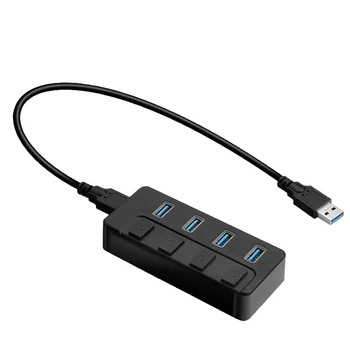  Компютърен многоинтерфейсный сплитер USB сплитер, зарядно устройство за разширяване на USB с независим ключ