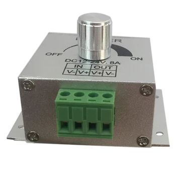  Алуминиева Дръжка на ключа 12V-24V 8A LED Strip Dimmer PWM Контролер за Затъмняване на Led Крушки Lamts Lamps или Лента за Контролирано Управление на