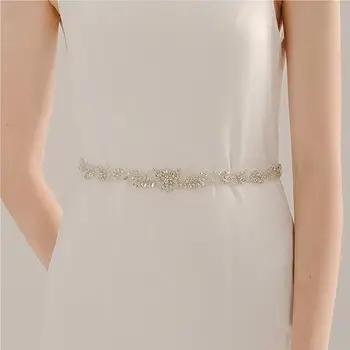  Ръчно изработени С кристали Цветен колан Рокли Колан на Булката Колан Сватбена рокля на Булката Аксесоари за сватбена рокля