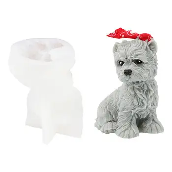  Силиконови форми за пудел 3D Сладък Пудел Многофункционални форма за сапун за кученца Пудл Силиконови Форми за печене шоколадови торти с червило Скърпвам