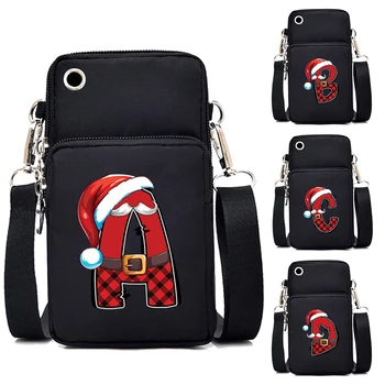  Дамска чанта за мобилен телефон с коледни букви и азбука, мини-портфейл, мультяшные коледни торбички с цип, чанти през рамо дамски чанти