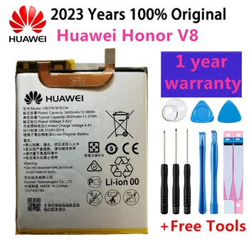  Оригинална батерия на телефона Хуа Уей HB376787ECW за Huawei Honor V8 3500 mah Резервни батерии Безплатни Инструменти