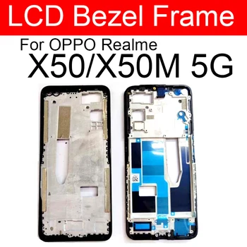  LCD дисплей С Рамка на Корпуса Калъф За OPPO Realme X50 X50M 5G LCD цифров преобразувател В Събирането С Рамка Резервни Части