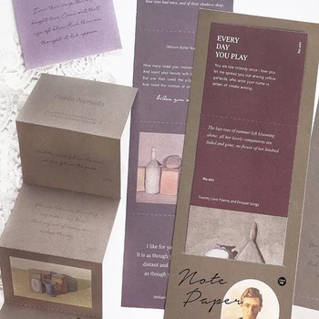  1 опаковка бележник за водене на записки в стил винтажной пощенска книги, канцеларски материали, ученически, студентски канцеларски материали