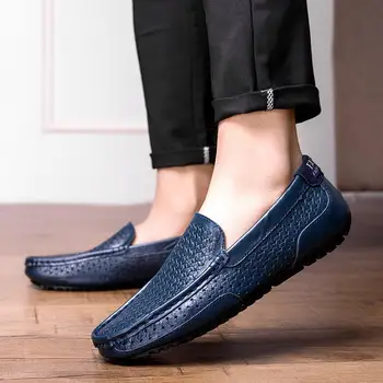  Мъжки обувки Doug от естествена кожа, новост 2023 година, корейски стил, универсална модна мека подметка, Високите европейски стил, Бизнес всекидневен стил