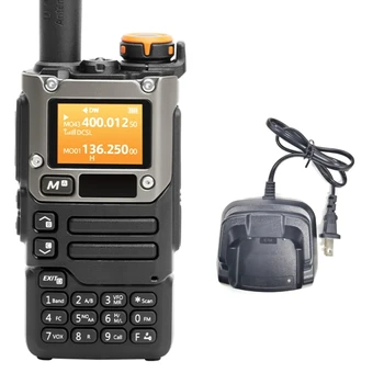  UVK5 UVK6 Преносима радиостанция 5 W Air Bands Радио Tyep-C Зареждане на VHF UHF DTMF FMScrambler NOAA Безжична Честота на Двустранно радио E65C