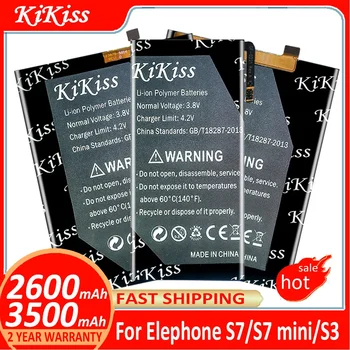  Батерия KiKiss за Elephone S7/S7 mini S7mini/S3/R9 MT6797 Хелио X20 deca batteries + НОМЕР на песен