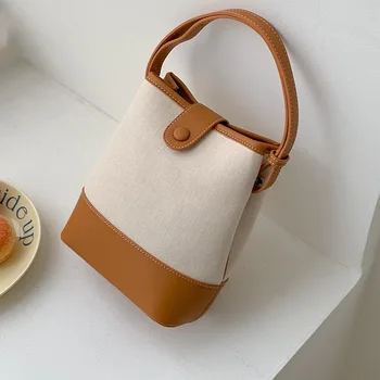  Холщовая Чанта Кофа Луксозни Дизайнерски Чанти, Дамски Изкуствена Чанта През Рамо Модни Прилеп Чанта През Рамо За Ежедневно Пътуване До Работа Чанта-Тоут