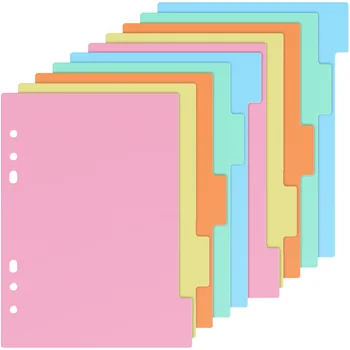  10 бр. Разделители, за да се раздели Прозрачна многоцветни разделители за етикети за Канцеларски бележник
