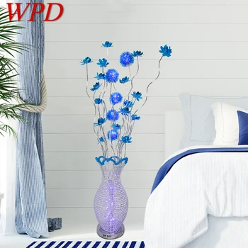  WPD Nordic Blue под лампа за Съвременно Изкуство Дневна Спалня Хотел Алуминиева Тел LED Оригиналност Цвете Декоративен Светлина