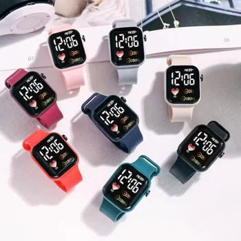  Led цифрови интелигентни електронни часовници с светящимся квадратен циферблат в подарък за децата на рожден ден
