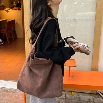  Чанти-тоут от вълнен плат, дамски чанти Hasp, разпродажба 2024 г., висококачествени конци за шиене ръчни чанти от цели материал, нова чанта Bolsas Feminina