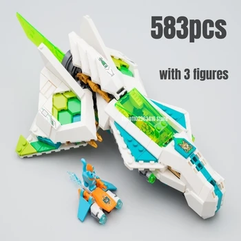  583 бр. строителни блокове White Dragon Horse Jet ПОДХОДЯЩИ за 80020 модели тухли, играчки за детски подарък