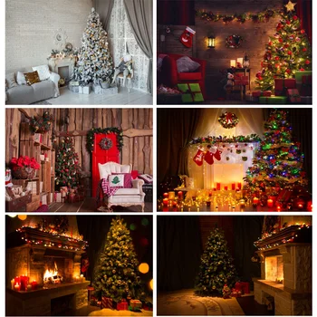  ZHISUXI Винил фонове, за снимки на Коледа по поръчка, подпори за Коледната елха, Тематичен фон за фото студио XT20924SD-10