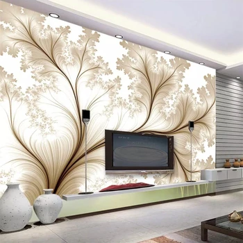 beibehang Потребителски тапети 3d стенопис дневна спалня ресторант тапети на цветя прости линии телевизионен фон тапети