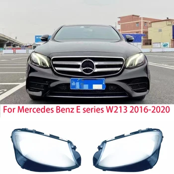  Автомобилни Шапки на Предните Фарове За Mercedes-Benz W213 E200L E300L E320L E350L 2016 ~ 2020 със Стъклен Капак Фарове Лампа на Обектива Лампа Shell