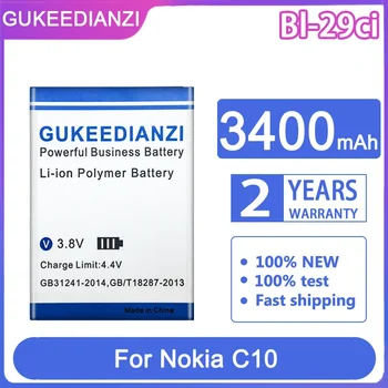  Преносимото батерия GUKEEDIANZI Bl-29ci Bl29ci 3400mAh За Nokia C10