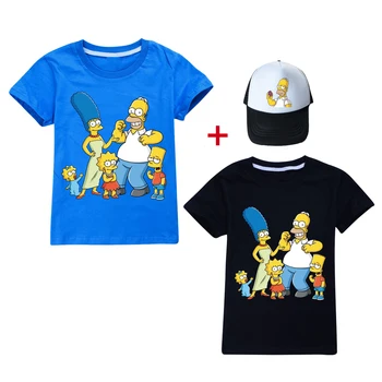  Детски Дрехи S-Simpsonsing, тениска с къс ръкав, празнични върхове, модни тениски с 3D-принтом Бод, прощальная тениска за момче