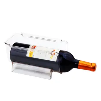  Рафтове За съхранение Акрилни Вино Багажник спестява Място за съхранение на Вино Прозрачен Органайзер за вино