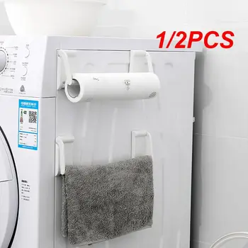  1 / 2 ЕЛЕМЕНТА Закачалка за хартиени кърпи за употреба за руло кухненско хладилника Без перфорация, с монтиран на стената Рафтове за съхранение с магнитен усвояване, Цепляющийся