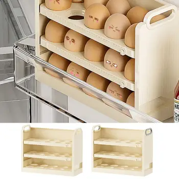  Държач за яйца, захранващи за хладилник, голям капацитет, компактен опаковка за яйца, съд за яйца за хладилник, стоки за дома