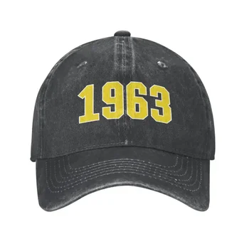  Готина бейзболна шапка от памук 1963 година на раждане, Дамски Мъжки Персонални Регулируема Шапка за възрастни от 60 Години, Подаръци за 60-ия Рожден Ден, Шапка на татко е в стил хип-хоп
