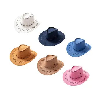  Ковбойская шапка за партита в стил уестърн, универсална здрава шапка с широка периферия, за мъже и жени