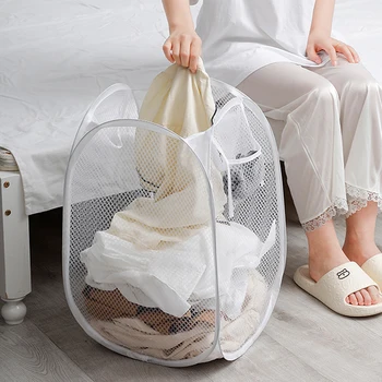  Сгъваема кошница за дрехи Окото чанта за съхранение на дрехи в банята Кошница за сортиране на мръсно бельо, Детски играчки Организация на съхранение на всяка всячины