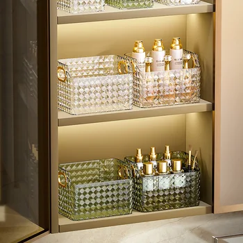  Рафтове за съхранение на козметика, червило, Кутия за организация на работния плот в банята, Чекмедже за съхранение Чекмеджето за съхранение в огледален шкаф