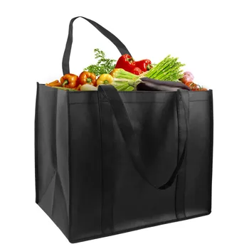  Чанта за пазаруване с голям капацитет Здрава женска чанта-тоут от нетъкан текстил, Еко-чанта за Еднократна употреба Чанта за съхранение при пътуване Чанта-органайзер