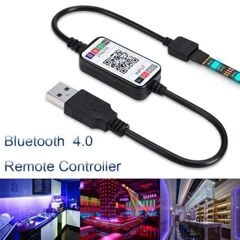  Мини-Димер за Led APP bluetooth-съвместим Контролер RGB SMD5050 5V 4pin USB Цветомузыка За Домашни Смарт Полосовых осветителни Тела