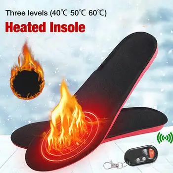  1 чифт акумулаторна стелки с подгряване, USB отопление стелки, топло за краката си, Възглавница за чорапи с дистанционно управление, топло за краката