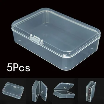  Прозрачна Пластмасова кутия Crafts Neads Organizer Прозрачен Правоъгълен Калъф За опаковане на бижута Здрав Контейнер за съхранение