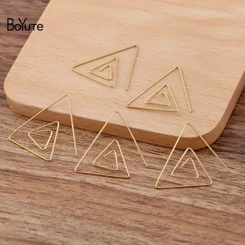  BoYuTe (100 бр./лот) 0,6 * 32 мм, Метални месинг в формата на триъгълник, мрежестите материали, ръчно изработени аксесоари за ръчно изработени бижута