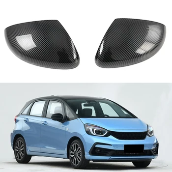  за Honda Fit (Jazz 2020 2021 ABS, капак, огледала странични врати за обратно виждане, изработени от въглеродни влакна, Аксесоари за външността на автомобила