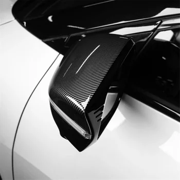  Капакът на огледалото за обратно виждане, изработени от въглеродни влакна ABS, покриване на крило странична врата за Hyundai KIA EV6 2021-2023, капак на корпуса на огледалото за обратно виждане