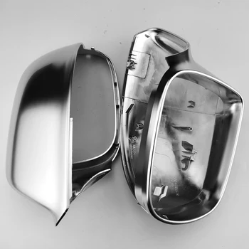  1 Чифт За Audi Q5 2009-2015 Q7 2009-2017 Матиран Хром ABS Капак на Корпуса на Огледалото за обратно виждане Защитна Капачка за странично огледало Cove