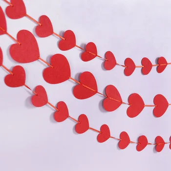  16шт Банер със сърца Романтична Сватбена украса Оформление на стаята, за да церемония НАПРАВИ си САМ Любовен завеса на рожден Ден, Свети Валентин, коледа, Коледни аксесоари