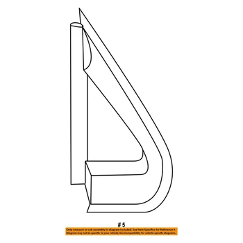 Подмяна на триъгълна накладки на предния багажник на дясното стъкло 68083130AD за Dodge Dart 2012-2016 Хромирани триъгълна хастар